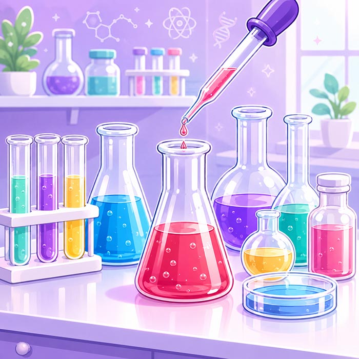 Pharmaceutical vials being filled on a production line